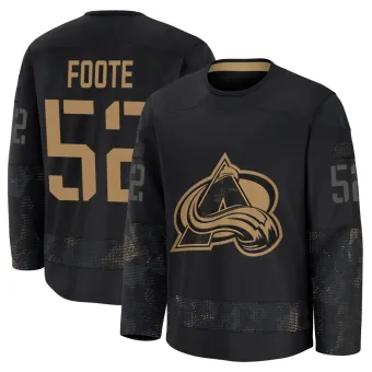 Men's Adam Foote Colorado Avalanche 2024 Military Appreciation Practice Jersey - Black Premium