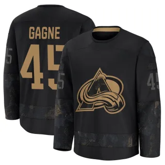 Men's Alex Gagne Colorado Avalanche 2024 Military Appreciation Practice Jersey - Black Premium