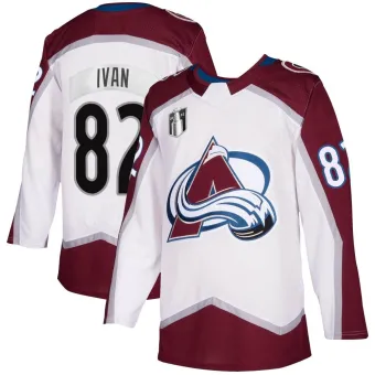 Men's Ivan Ivan Colorado Avalanche 2020/21 Away 2022 Stanley Cup Final Patch Jersey - White Authentic