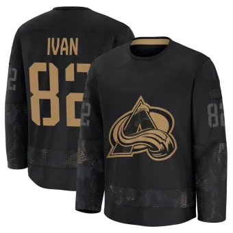 Men's Ivan Ivan Colorado Avalanche 2024 Military Appreciation Practice Jersey - Black Premium
