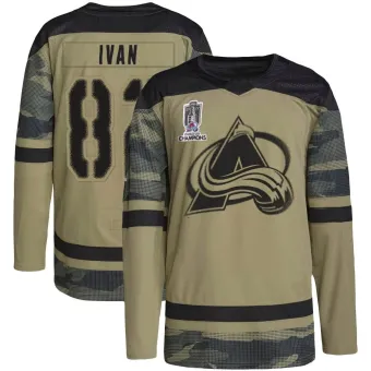 Men's Ivan Ivan Colorado Avalanche Military Appreciation Practice 2022 Stanley Cup Champions Jersey - Camo Authentic