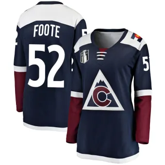 Women's Adam Foote Colorado Avalanche Alternate 2022 Stanley Cup Final Patch Jersey - Navy Breakaway