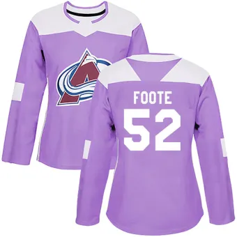 Women's Adam Foote Colorado Avalanche Fights Cancer Practice Jersey - Purple Authentic