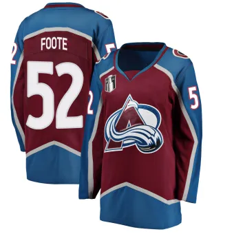 Women's Adam Foote Colorado Avalanche Maroon Home 2022 Stanley Cup Final Patch Jersey - Breakaway