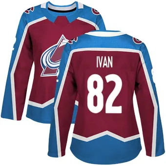 Women's Ivan Ivan Colorado Avalanche Burgundy Home Jersey - Authentic