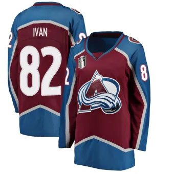 Women's Ivan Ivan Colorado Avalanche Maroon Home 2022 Stanley Cup Final Patch Jersey - Breakaway