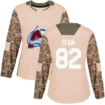 Women's Ivan Ivan Colorado Avalanche Veterans Day Practice Jersey - Camo Authentic