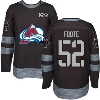 Youth Adam Foote Colorado Avalanche 1917-2017 100th Anniversary Jersey - Black Authentic
