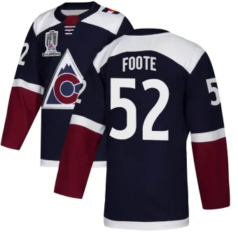 Youth Adam Foote Colorado Avalanche Alternate 2022 Stanley Cup Champions Jersey - Navy Authentic