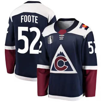 Youth Adam Foote Colorado Avalanche Alternate 2022 Stanley Cup Final Patch Jersey - Navy Breakaway