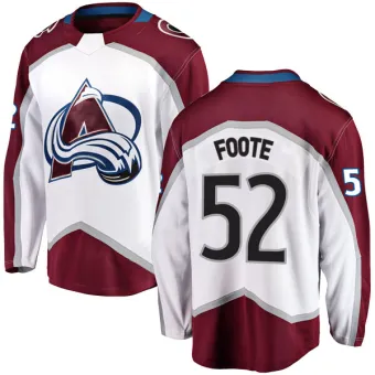 Youth Adam Foote Colorado Avalanche Away Jersey - White Breakaway