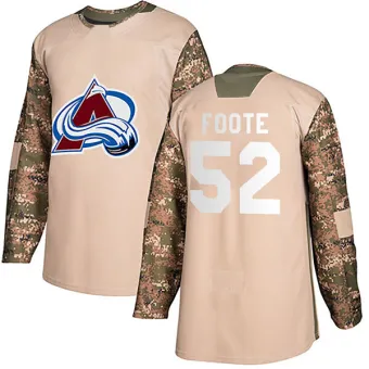 Youth Adam Foote Colorado Avalanche Veterans Day Practice Jersey - Camo Authentic