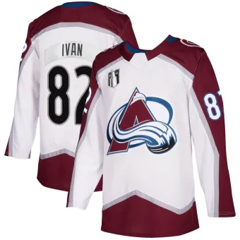 Youth Ivan Ivan Colorado Avalanche 2020/21 Away 2022 Stanley Cup Final Patch Jersey - White Authentic